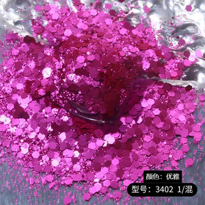 Lentejuelas Hexagonales Gruesas Mixtas de Color <span class=keywords><strong>Rosa</strong></span> <span class=keywords><strong>Mate</strong></span> Brillante para Suministros de Vasos con Efecto Nieve, Manualidades, Resina, Decoración de Festivales - Product Image 3