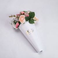 Sacs à fleurs de fleuriste en papier kraft brun sacs-cadeaux de bouquet de manches avec poignée pour la fête de mariage