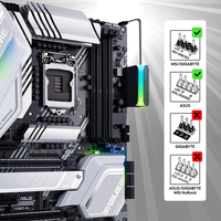 Adaptateur de prise d'ordinateur synchrone ARGB 5V carte mère alimentation ATX 24P rotation 90 degrés connecteur tête de direction