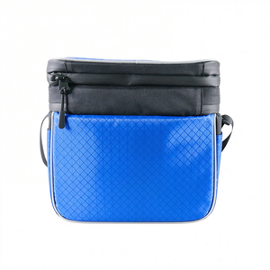 Sac isotherme pour aliments en nylon imperméable à double compartiment, fabriqué par un fabricant BSCI, avec fermeture éclair, pliable, motif géométrique, pour adultes - Product Image 3