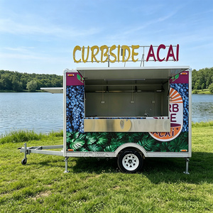 DOT CE Pizza Galvanized Chassis Fully Equipped Stone Oven For Hot Dog Fast Food Street Business Concession Trailer - Product Image 1
