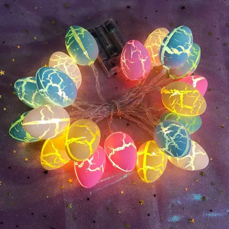 Sinyoo LED Easter Cracked Egg Light String Christmas Egg Room Decoration Lantern Flashing String Light