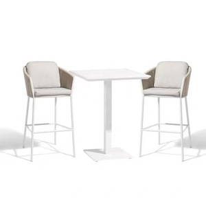 Conjunto de Sillas de Bar de Aluminio y Mimbre para Jardín, Comedor, Gimnasio, Restaurante, Terraza, Resort, Hotel, Muebles de Bar, Banco de Gimnasio - Product Image 5