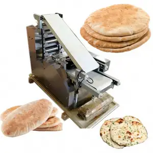Jalur produksi oven pita roti Arab Thailand pembuat chapati mesin pembuat pizza tekan Turki Harga otomatis penuh