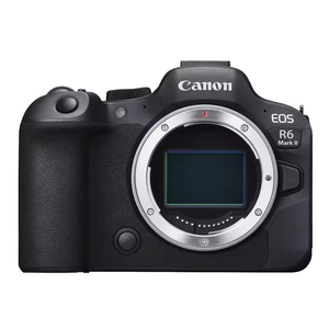 Appareil photo numérique plein format Canon EOS R6 Mark II avec capteur CMOS 24,2 MP noir, capacités photo et vidéo, avec carte SD intégrée - Product Image 1