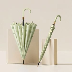 Parapluie personnalisé avec logo, vente en gros, 16 baleines, résistant au vent, à long manche, pour étudiants, promotion de marque scolaire - Product Image 1