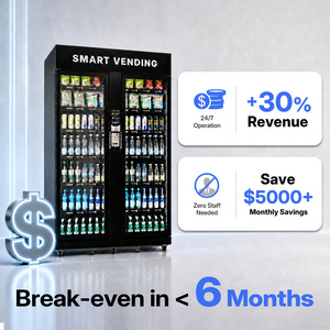 Réfrigérateur distributeur XMAI AI Vision Cooler certifié CE avec Google <span class=keywords><strong>Pay</strong></span> pour café de station-service 4G 680L - Product Image 2