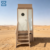 Toilettes mobiles écologiques toutes saisons avec panneaux sandwich, anti-moustiques, avec lavabo et fosse septique