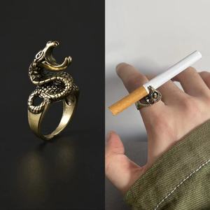 Porte-cigarette en métal avec motifs de dragon, serpent, lion, cerf, animaux, accessoires pour fumeurs avec rangement pour briquet - Product Image 4