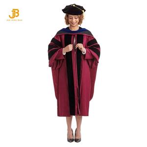 Toga de Graduación Doctoral Personalizada con Logotipo/Toga de <span class=keywords><strong>Doctorado</strong></span>/Túnica de <span class=keywords><strong>Doctorado</strong></span> con Capucha para Adultos - Product Image 4