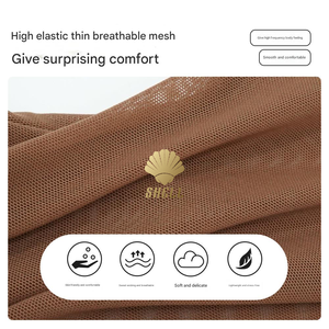 Yoga New See Through Fixed Pad Wide Hem Band Long Sleeved Crop Fitness Clothing Sports Outdoor Mesh <strong>Mock</strong> <strong>Neck</strong> Women's <strong>Top</strong> - Product Image 6