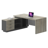 Mobilier de bureau en bois TH-914 Gestionnaire de bureau d'ordinateur Table de PDG Bureau de direction moderne en forme de L