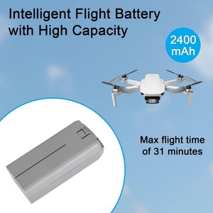 Bateria Inteligente DJI Mini 2 2400mAh Bateria de Substituição com 31 Minutos de Tempo de Voo para Drone DJI Mini 2 - Product Image 2