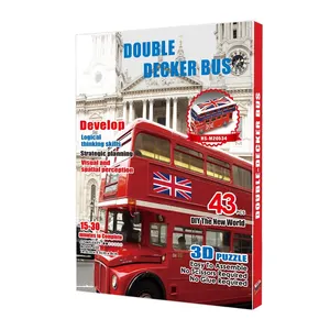 Mô Hình Giấy Xốp 3D DIY Puzzle London Double Decker Bus Đồ Chơi Cho Trẻ Em