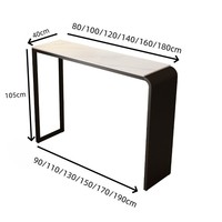 Table haute en bois massif de luxe légère pour la maison salon cuisine cloison latérale balcon table haute murale pour petits appartements