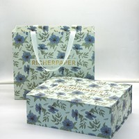 Ensemble d'emballages cadeaux de luxe |   Personnalisation OEM/ODM |   Boîte cadeau pliante haut de gamme A5, laminage brillant, gaufrage, matériaux recyclés