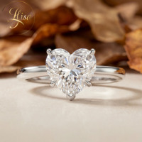 Anillo de compromiso de lujo con diamante cultivado en laboratorio VVS, certificado IGI, en forma de corazón, diamante hecho en laboratorio, joyería personalizada para mujer