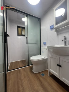 Maison en conteneur préfabriquée moderne américaine à bas prix 20ft/40ft <span class=keywords><strong>10m2</strong></span> 2 chambres à coucher <span class=keywords><strong>bureau</strong></span> modulaire en acier léger maison en paquet plat - Product Image 5
