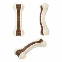 Os à mâcher pour chien en nylon et cuir brut, modèle Cross Border Pick, avec poignée arquée pour la mastication des molaires et l'entraînement interactif quotidien