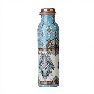 Botella de Agua de Cobre Natural Detox para Rituales Matutinos, Ecológica, Favorece la Limpieza y Aumenta la Energía, Ideal para Festivales - Product Image 1