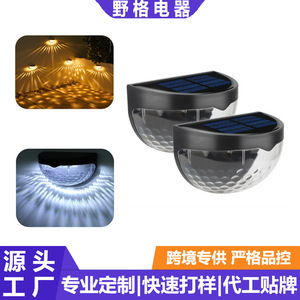 Lampe solaire semi-circulaire pour clôture, applique murale extérieure, lumière d'ambiance pour marches, veilleuse de poteau - Product Image 5