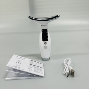 Dispositivo de masaje facial con 7 luces de colores y calor, masajeador facial y de cuello multifuncional, dispositivo portátil para levantar el cuello y cuidar la piel. - Product Image 5