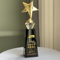 Trophée de diamant de verre de cristal d'étoile d'ADL Prix en gros de trophée d'usine pour le détaillant
