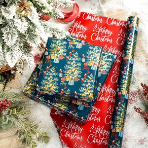 Christmas Wrapping <b>Paper</b> <b>Roll</b> 17 Inch x 33 Feet Double Side Reversible Gift <b>Wrap</b> for Holiday Crafting - Product Image 4