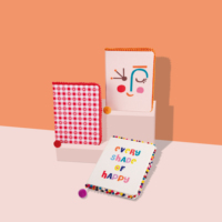Carnet de notes personnalisé en vrac A5 à couverture rigide en tissu imprimé avec pompon