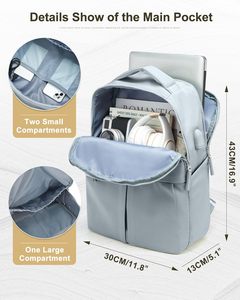 Customize Bag Black 14-InchWork <b>Computer</b> <b>Backpack</b> with Laptop Women's - Product Image 6