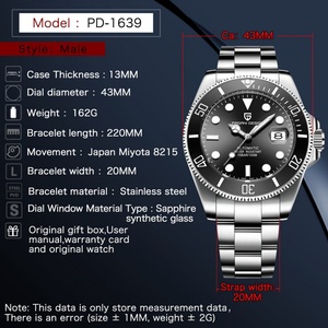 PD1639 PAGANI DESIGN 2023 Men Watch Luxury Stainless Steel <b>Automatic</b> Mechanical Watch Business Waterproof Sports Clock - Product Image 3