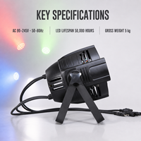 Projecteur de Scène Professionnel 54x3W RGBW LED PAR DMX512 pour Éclairage de Scène, Discothèque, Concert, Mariage et Fond de Scène