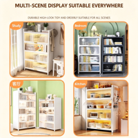 Meuble de rangement modulaire autoportant en acier pour salon, servant de buffet