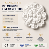 Rose de plafond moderne en polyuréthane style Rococo, moulure peignable, résistante à l'humidité et à la décomposition, pour rénovation intérieure d'hôtel
