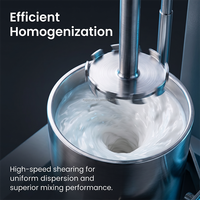Mesin Homogenizer Emulsifikasi Silverson 5L/10L/50L, Mixer Baja Tahan Karat High Shear, Mesin Dispersi Kecepatan Tinggi untuk Kosmetik dan Cat