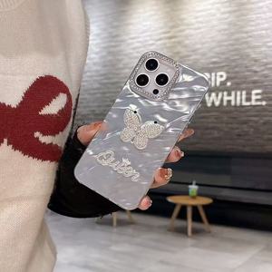 25005 bướm thư PC trường hợp khó khăn cho Apple 12 13 Promax điện thoại kim cương Ống kính bảo vệ khung Tương thích iPhone 11 12 13 - Product Image 6