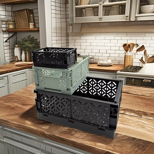 Nhà tiết kiệm không gian huyệt ráp đa chức năng nhựa có thể gập lại Snack Thùng tổ chức Lưu trữ giỏ - Product Image 3