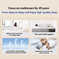 Matelas à ressorts ensachés respirant et durable, coussin en latex écologique, 22 cm d'épaisseur, design contemporain pour chambre à coucher et mobilier de maison