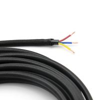 Fil de câble électrique 2/3x0.75mm2 Cordon d'alimentation électrique recouvert de tissu Textile coloré Tressé Câbles torsadés/ronds