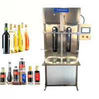 Machine de remplissage semi-automatique à deux têtes haute précision pour jus, sauce soja, vinaigre, spiritueux et alcool