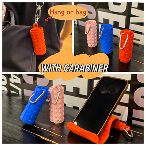 Flexible General Purpose Phone Stand Soft Rubber <b>Foldable</b> <b>Desk</b> Mount Carabiner Part Z7 for Phone Holder Portable Multi-Function - Product Image 1