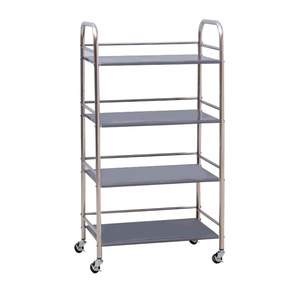 Stainless Steel Serving Shelves Multif 4 Tier <b>Storage</b> Layer Carts 3-Tier Mesh <b>Racks</b> <b>Kitchen</b> Roll Small Rolling Cart for <b>Kitchen</b> - Product Image 1