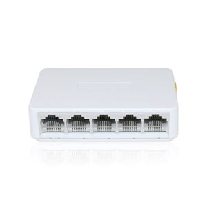 5-poorts 10/100Mbps onbeheerde <span class=keywords><strong>Ethernet</strong></span>-switch Plug-and-play RJ45-netwerkhub Stapelbaar 1Gbps-capaciteit voor kantoor thuis internet LAN - Product Image 2