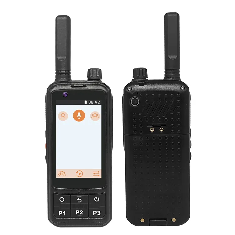 Ecome Walkie Talkie Android 4G Lte Gsm Wifi Zello Video 100 Km Ponsel Pintar Voip Radio 2 Arah dengan Kartu Sim ET-A89