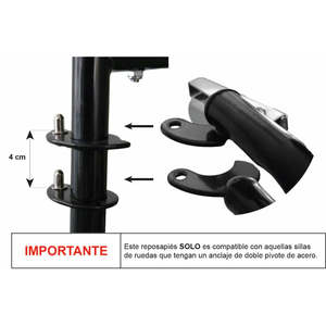 Elevating <b>Footrest</b> for Wheelchair (only for PEPE Mobility Wheelchairs) PEPE - Product Image 1