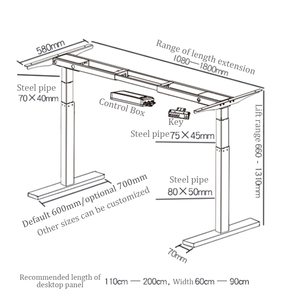 Nuevo Escritorio de oficina en casa de altura ajustable eléctrico más vendido Marco de escritorio de oficina de doble motor sentado Escritorio de oficina vertical - Product Image 4