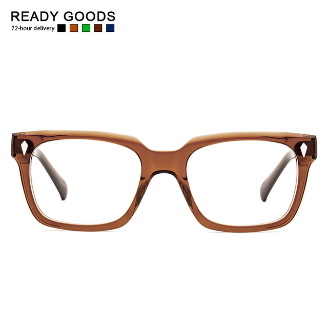 2026 Latest Acetate Optical Frame Print Pattern Colored Style Round Custom Logo Ready Stock Unisex Eyeglasses with Glasses Case