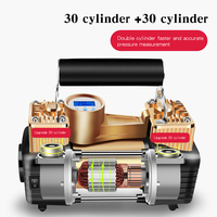 Pompe de gonflage de pneu de voiture 12V de haute qualité à double cylindre pompe de pneu de voiture électrique avec lumière