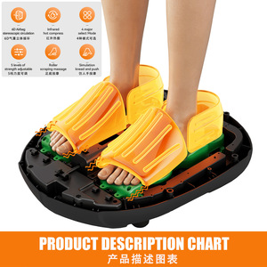 Electric Foot Massager Full Coverage Air Bag Kneading <b>Vibration</b> Heating Therapy For Legs And Feet - Product Image 4