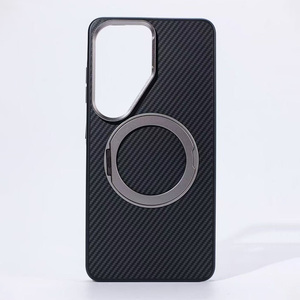 Étui de téléphone magnétique JOYPORODO GB003 Fashion PC avec protection à 360° °   Étui en fibre de carbone avec support rotatif pour Samsung S23 S24 S25 S26 Ultra - Product Image 4